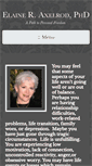 Mobile Screenshot of elaineaxelrodphd.com
